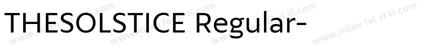 THESOLSTICE Regular字体转换